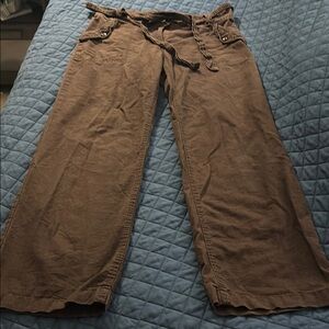 Brown Wide-Leg Pants